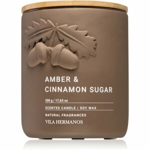 Vila Hermanos Amber & Cinnamon Sugar vonná svíčka 500 g