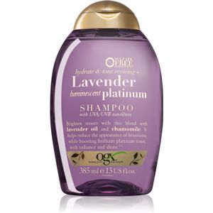 OGX Lavender Platinum tónovací šampon pro studené odstíny blond 385 ml