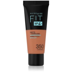 Maybelline Fit Me! Matte+Poreless matující make-up pro normální a mastnou pleť odstín 350 Caramel 30 ml