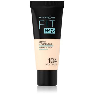 Maybelline Fit Me! Matte+Poreless matující make-up pro normální a mastnou pleť odstín 104 Soft Ivory 30 ml