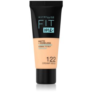 Maybelline Fit Me! Matte+Poreless matující make-up pro normální a mastnou pleť odstín 122 Creamy Beige 30 ml