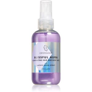 Oriflame Crystologie Blissful Aura parfémovaný sprej na tělo a vlasy se třpytkami 150 ml