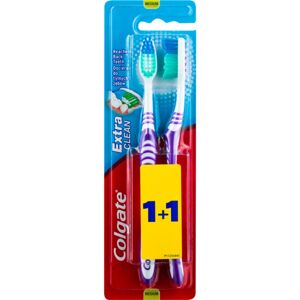Colgate Extra Clean zubní kartáčky medium 2 ks barevné varianty 2 ks