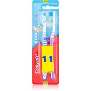 Colgate Extra Clean zubní kartáčky medium 2 ks barevné varianty 2 ks