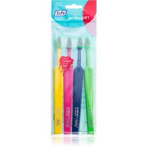 TePe Colour Compact zubní kartáček extra soft 4 ks