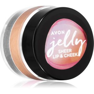 Avon Jelly Sheer Lip & Cheek multilíčidlo líčidlo na rty a tváře odstín Plump Peach 5 ml