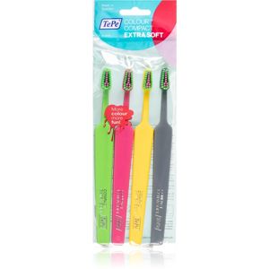 TePe Colour Compact zubní kartáček extra soft 4 ks