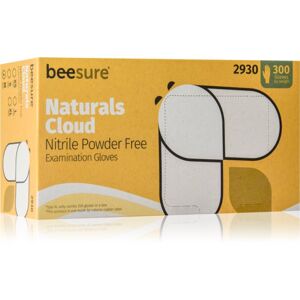 BeeSure Naturals Cloud White nitrilové nepudrované vyšetřovací rukavice velikost S 300 ks