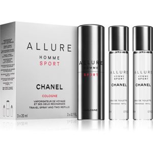 Chanel Allure Homme Sport Cologne kolínská voda (1x plnitelná + 2x náplň) pro muže 2x20 ml