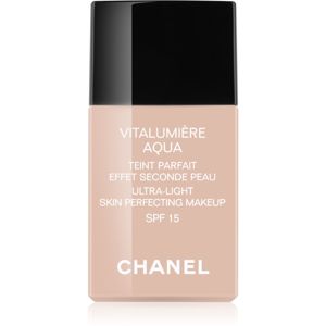 Chanel Vitalumière Aqua ultra lehký make-up pro zářivý vzhled pleti odstín 40 Beige  SPF 15 30 ml