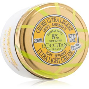 L’Occitane Shea Butter Body-Bergamot Ultra Light Cream ultra lehký tělový krém s bambuckým máslem 200 ml