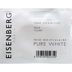 Eisenberg Pure White Massage Crème Lumière pleťový masážní krém pro rozjasnění a hydrataci 5 ml