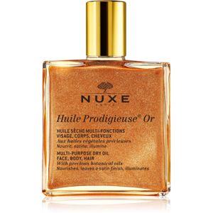 Nuxe Huile Prodigieuse Or multifunkční suchý olej se třpytkami na obličej, tělo a vlasy 50 ml