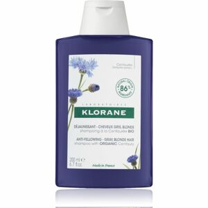 Klorane Chrpa Bio šampon neutralizující žluté tóny 200 ml