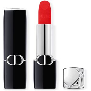 DIOR Rouge Dior dlouhotrvající rtěnka plnitelná odstín 888 Strong Red Velvet 3,5 g