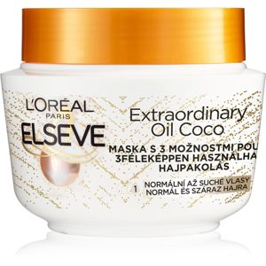 L’Oréal Paris Elseve Extraordinary Oil Coconut vyživující maska pro normální až suché vlasy s kokosovým olejem 300 ml