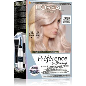 L’Oréal Paris Préférence Le Blonding Toner kyselý toner neutralizující mosazné podtóny odstín 02 Pearl Blonde 1 ks