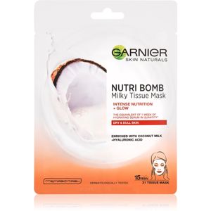 Garnier Skin Naturals Nutri Bomb vyživující plátýnková maska pro rozjasnění pleti 28 g