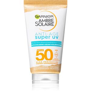 Garnier Ambre Solaire Super UV ochranný krém na obličej s protivráskovým účinkem SPF 50 50 ml