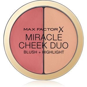 Max Factor Miracle Cheek Duo krémová tvářenka a rozjasňovač odstín 20 Brown Peach & Champagne 11 g