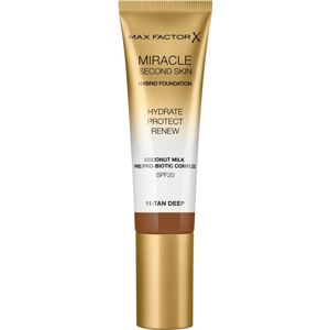 Max Factor Miracle Second Skin hydratační krémový make-up SPF 20 odstín 11 Tan Deep 30 ml