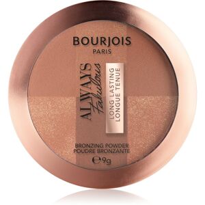 Bourjois Always Fabulous bronzující pudr pro zdravý vzhled odstín 002 Dark Medium 9 g