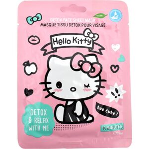 Hello Kitty Face Mask jednorázová platýnková maska na obličej Detox & Relax 25 ml