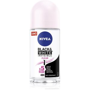 Nivea Invisible Black & White Clear kuličkový antiperspirant pro ženy 50 ml