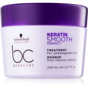 Schwarzkopf Professional BC Bonacure Keratin Smooth Perfect maska pro nepoddajné a krepatějící se vlasy 200 ml