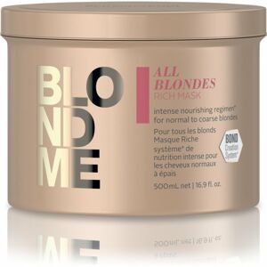 Schwarzkopf Professional Blondme All Blondes Rich vyživující maska pro hrubé vlasy 500 ml