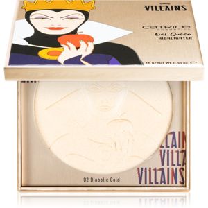 Catrice Disney Villains Evil Queen rozjasňující pudr odstín 02 Diabolic Gold 16 g