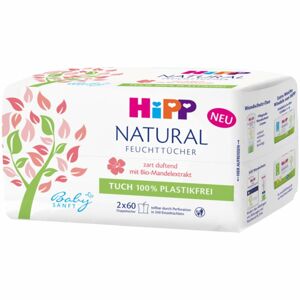 Hipp Babysanft Natural vlhčené čisticí ubrousky pro děti od narození 2x60 ks