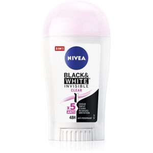 Nivea Invisible Black & White Clear tuhý antiperspirant pro ženy 40 ml