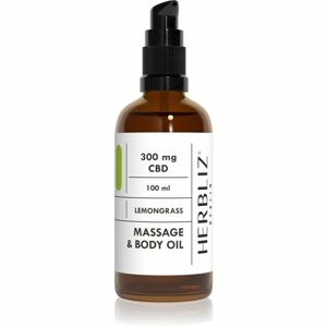 Herbliz CBD Massage Oil Lemongrass masážní olej s CBD 100 ml