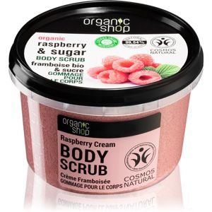 Organic Shop Raspberry & Sugar jemný tělový peeling 250 ml