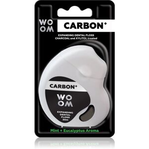 WOOM Carbon+ Dental Floss voskovaná dentální nit černá 30 m