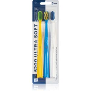 WOOM Toothbrush 5200 Ultra Soft zubní kartáčky 3 ks