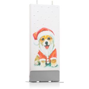 Flatyz Holiday Santa Claus Dog dekorativní svíčka 6x15 cm