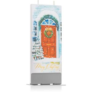 Flatyz Holiday Merry Christmas Red Door dekorativní svíčka 6x15 cm