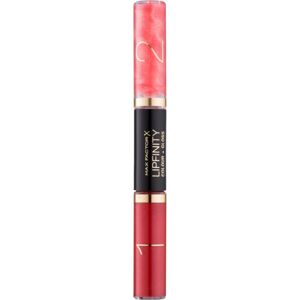 Max Factor Lipfinity Colour and Gloss dlouhotrvající rtěnka a lesk na rty 2 v 1 odstín 560 Radiant Red 2x3 ml