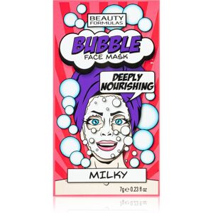 Beauty Formulas Bubble Milky čisticí pleťová maska s mléčnými proteiny 7 g