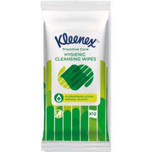 Kleenex Antibacterial Wet Wipes vlhčené ubrousky bez alkoholu 12 ks