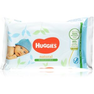 Huggies Natural Biodegradable čisticí ubrousky pro děti od narození 48 ks