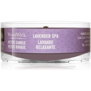 Woodwick Lavender Spa votivní svíčka s dřevěným knotem 31 g