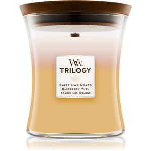 Woodwick Trilogy Summer Sweets vonná svíčka s dřevěným knotem 275 g