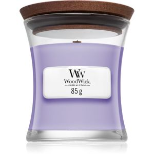 Woodwick Lavender Spa vonná svíčka s dřevěným knotem 85 g