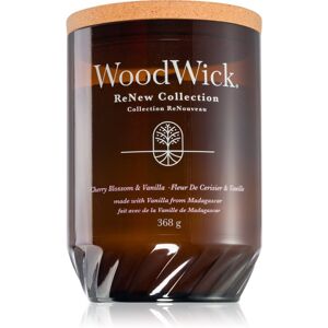 Woodwick Cherry Blossom & Vanilla vonná svíčka s dřevěným knotem 368 g