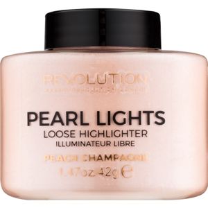 Makeup Revolution Pearl Lights sypký rozjasňovač odstín Peach Champagne 35 g