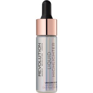 Makeup Revolution Liquid Highlighter tekutý rozjasňovač odstín Unicorn Elixir 18 ml