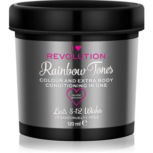 I Heart Revolution Rainbow Tones vymývající se barva na vlasy odstín Silver Galaxy 120 ml
